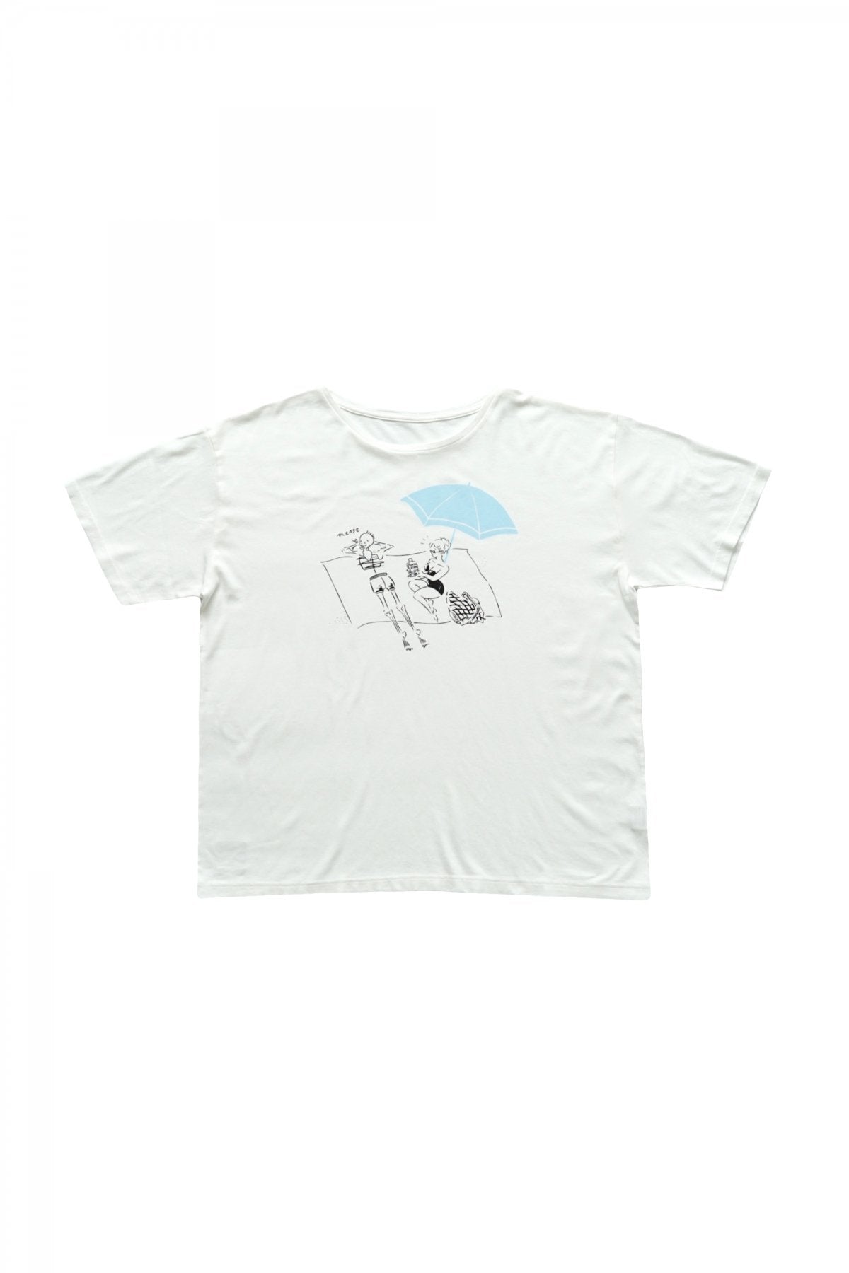 Porter Classic - T-SHIRT / BEAT SKULL BEACH OIL - WHITE