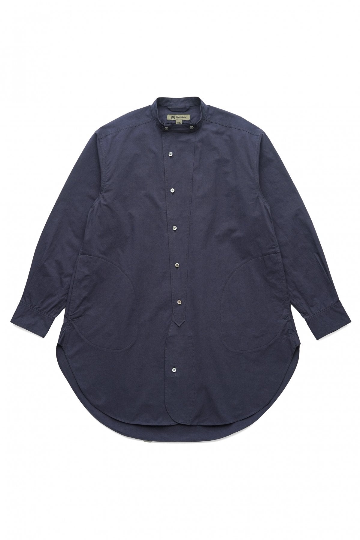 Nigel Cabourn - DESERT LONG SHIRT - HIGH DENSITY COTTON TWILL -  NAVY