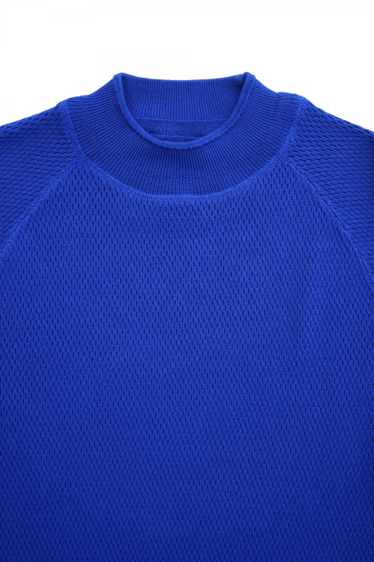 OLD JOE ★★★ - EXCLUSIVE HARD TWIST HONEYCOMB WUFFLE MOCK-NECK - BLUE