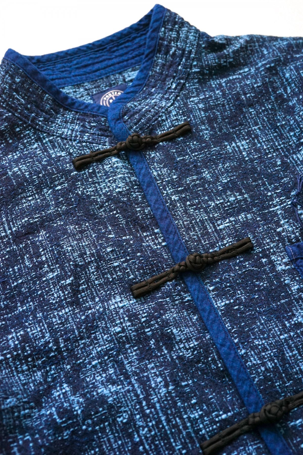 Porter Classic - PEELED CLOTH CHINESE JACKET - BLUE