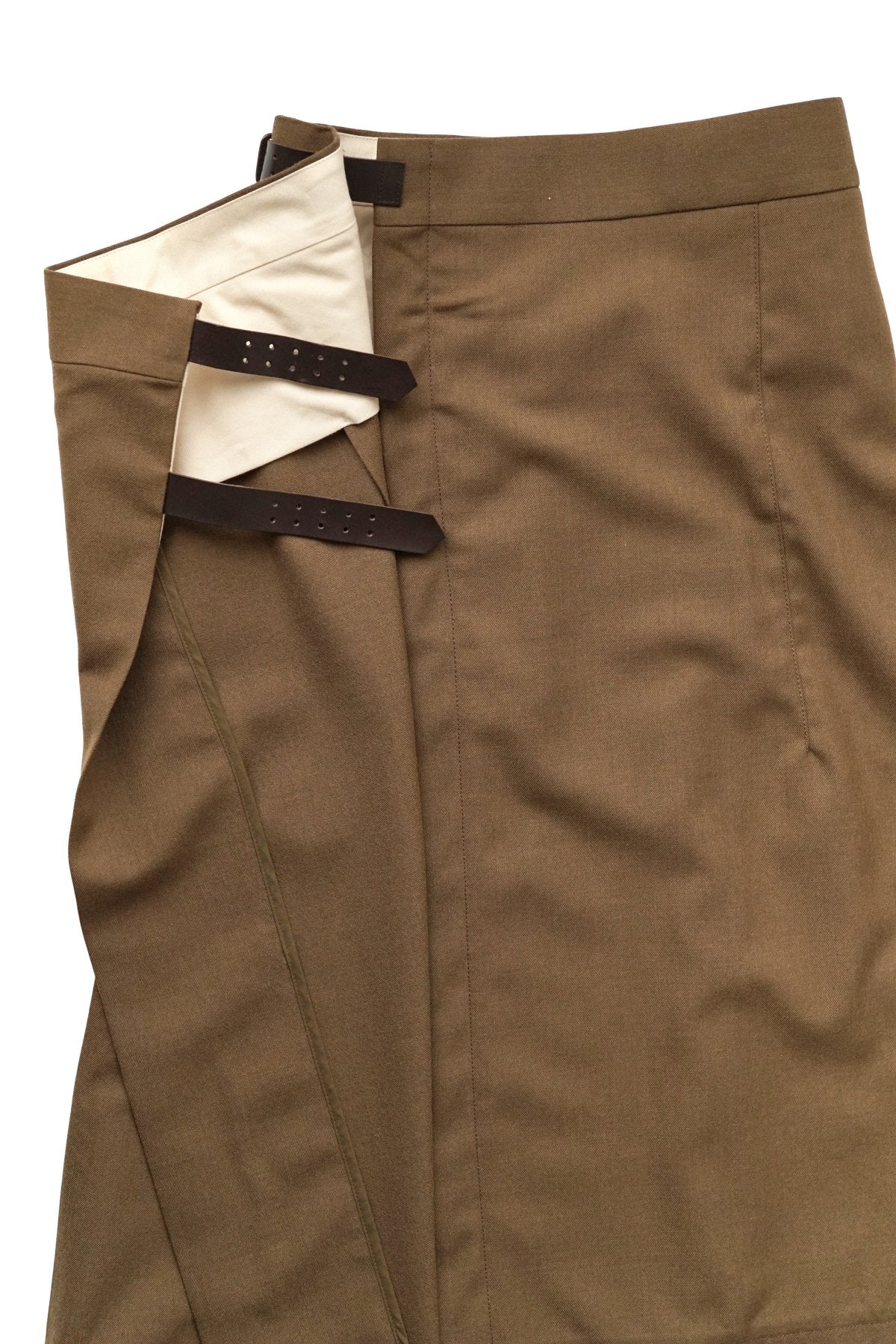 Nigel Cabourn woman - KILT SKIRT(WOOL SERGE) - KHAKI