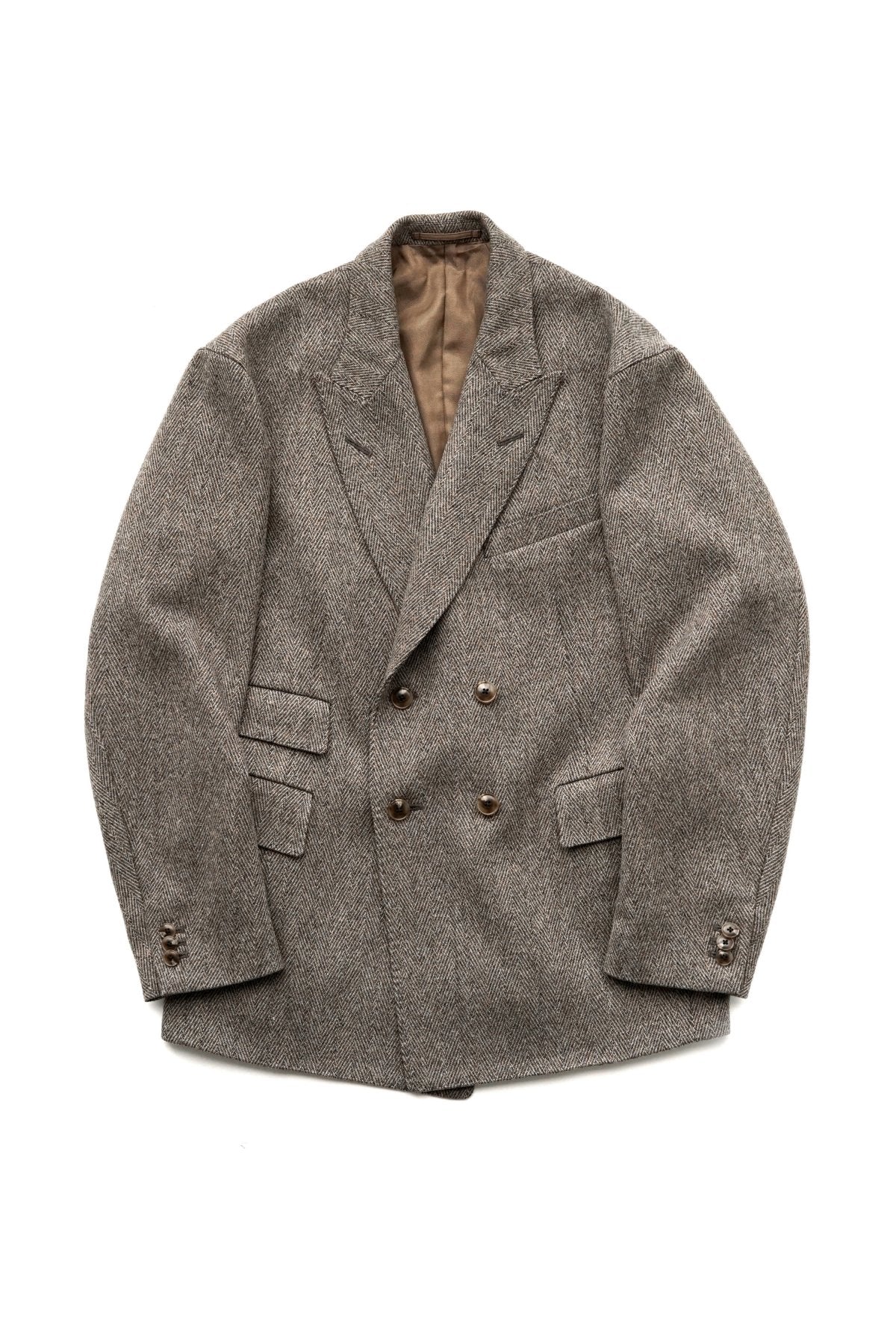 OLD JOE - DOUBLE-BREASTED SWING JACKET - FANCY HERRINGBONE