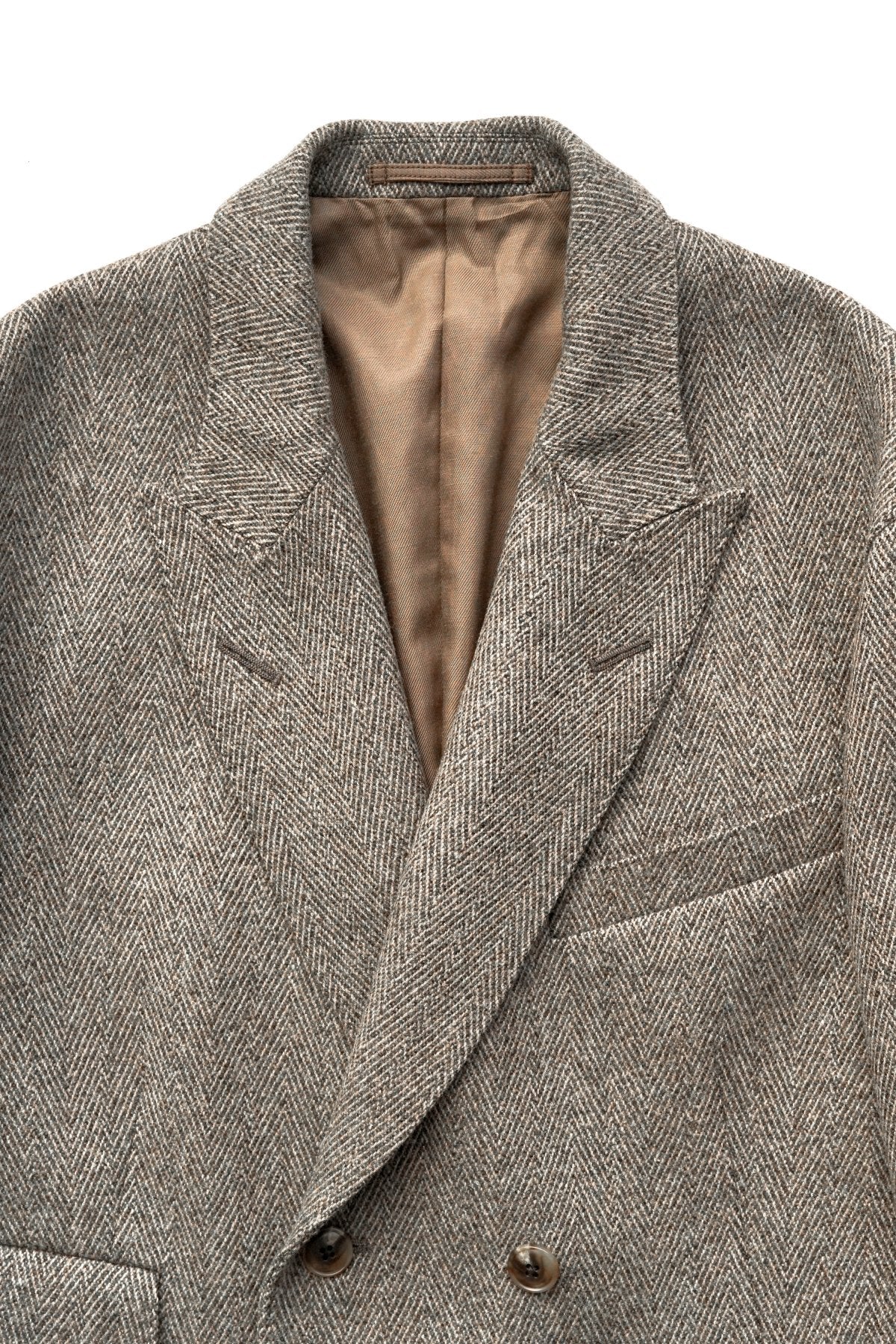 OLD JOE - DOUBLE-BREASTED SWING JACKET - FANCY HERRINGBONE