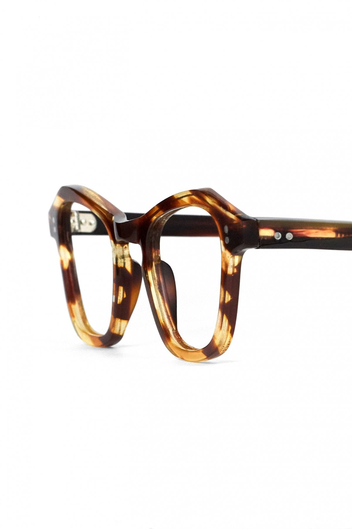 1950s HAND MADE FRANCE VINTAGE EYEGLASS AMBER - OPT-614
