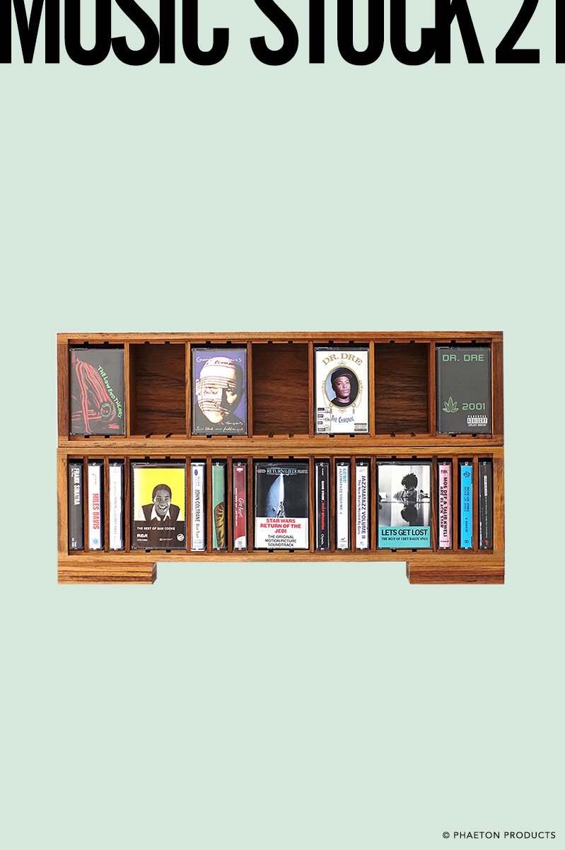 ★★★PHAETON PRODUCTS - MUSIC STOCK 21 - COMPACT CASSETTE STOCK / 21 PIECE - WALNUT