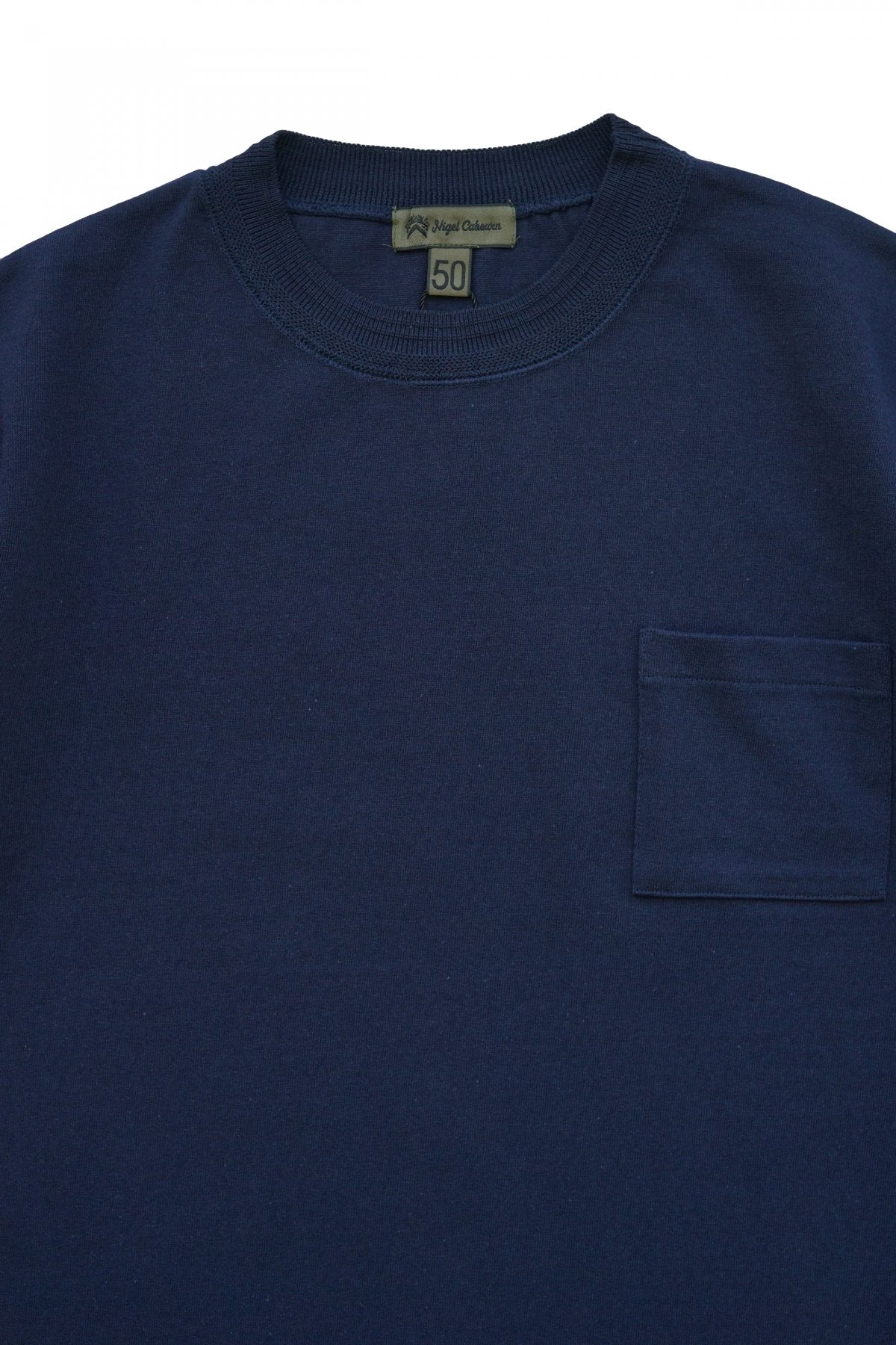 Nigel Cabourn - 40s WORK CREW NECK S/S - NAVY