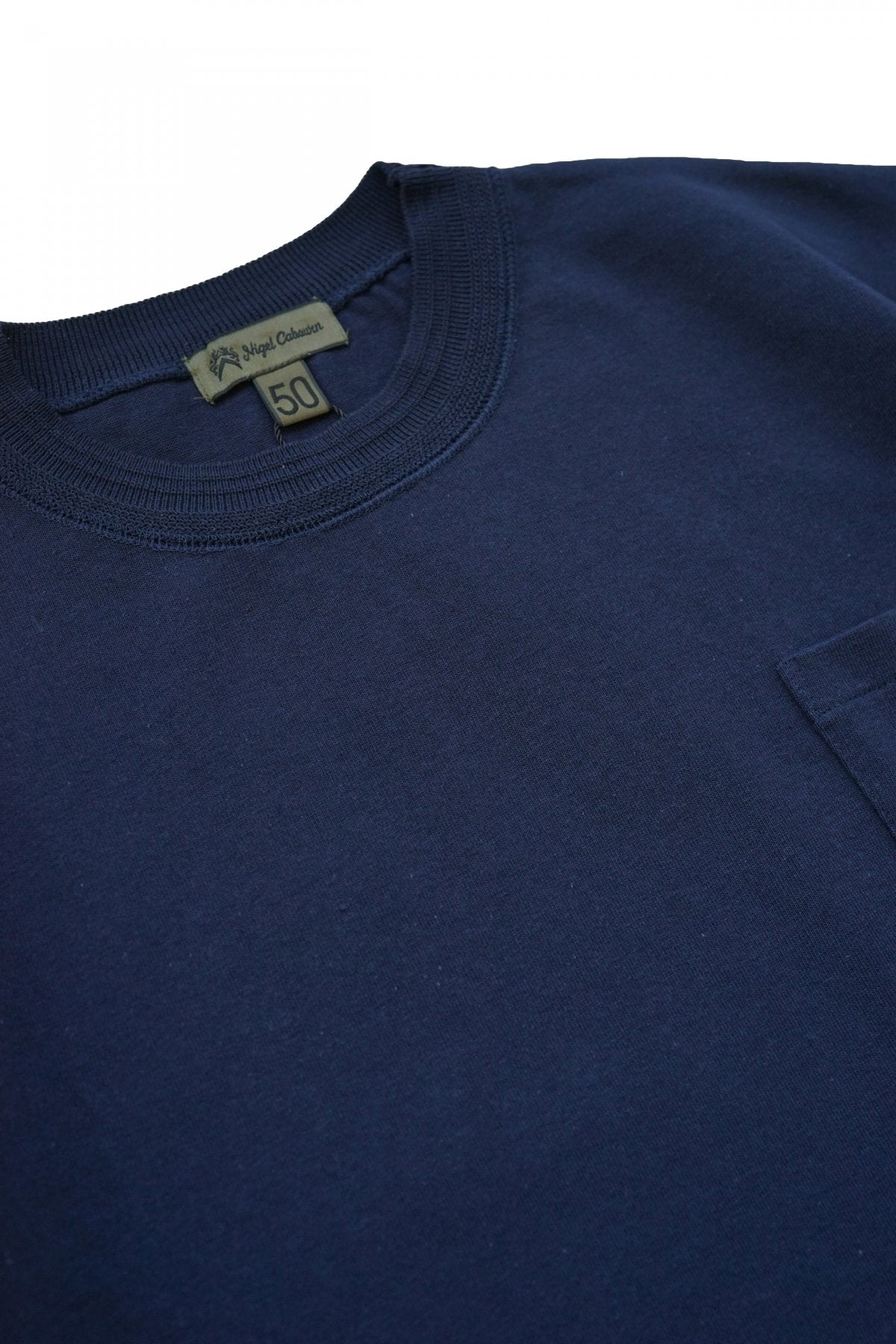 Nigel Cabourn - 40s WORK CREW NECK S/S - NAVY