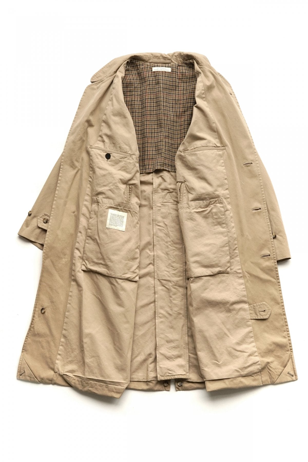 OLD JOE - BELTED WAIST DUSTER COAT - SAND