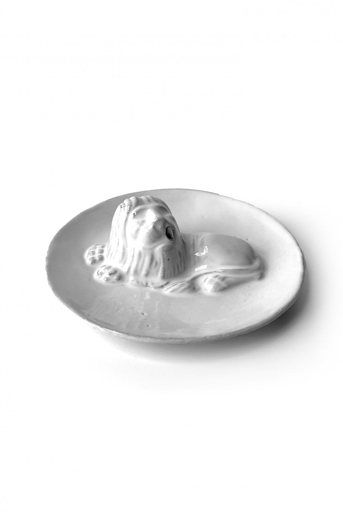 Astier de Villatte - LION INCENSE HOLDER ON SAUCER