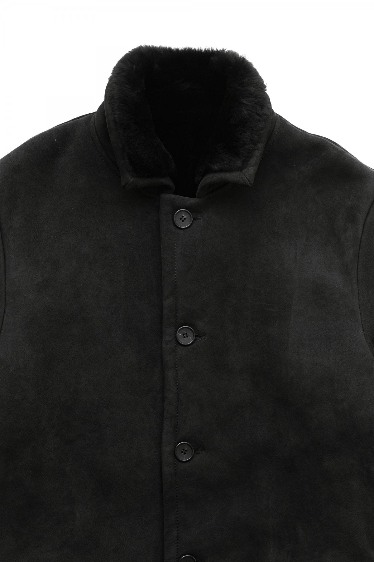 Bergfabel - SHERLING WORKER JACKET - BLACK