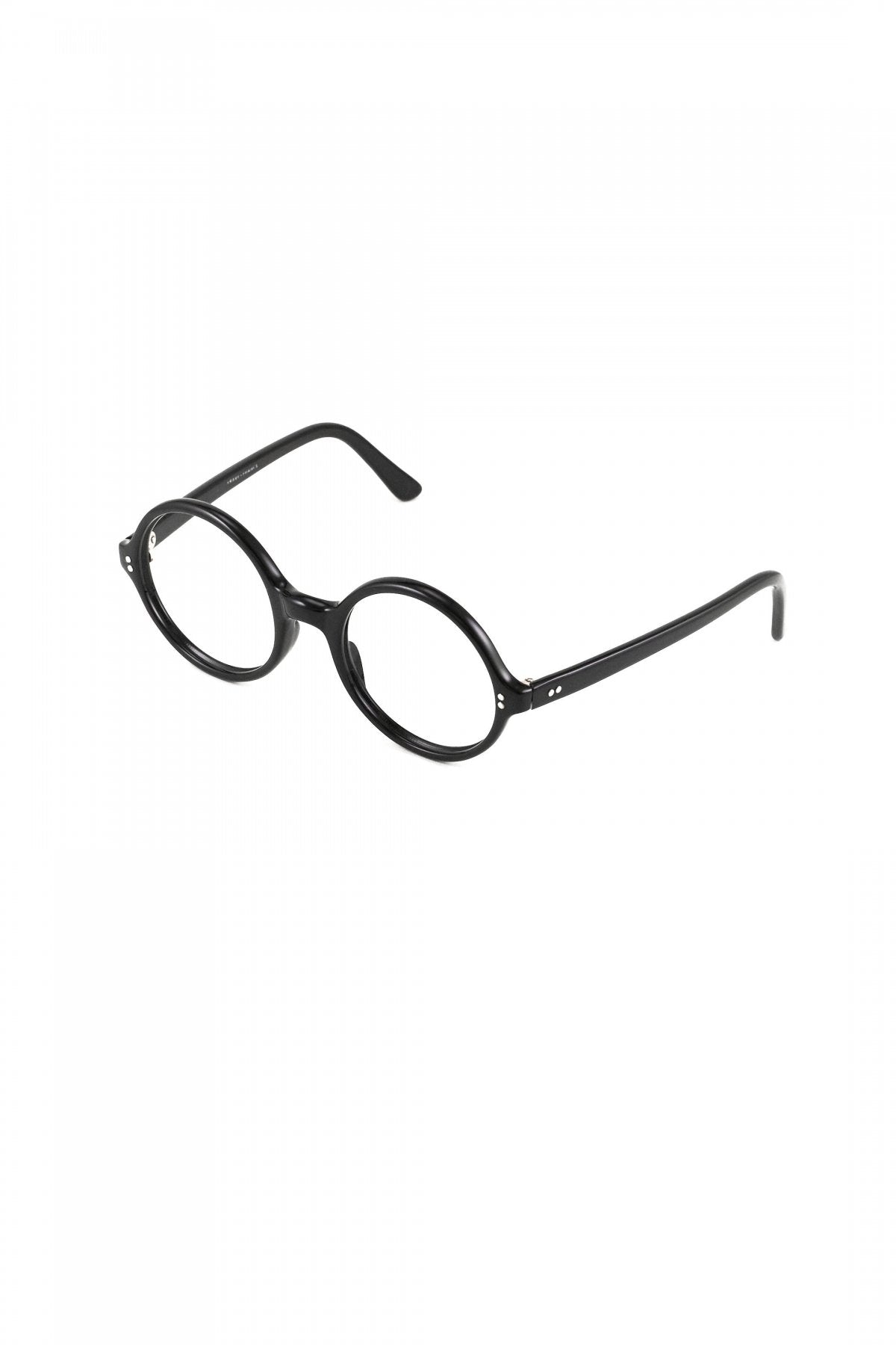 1960s FRAME FRANCE EYEGLASS ROUND BLACK - OPT-762