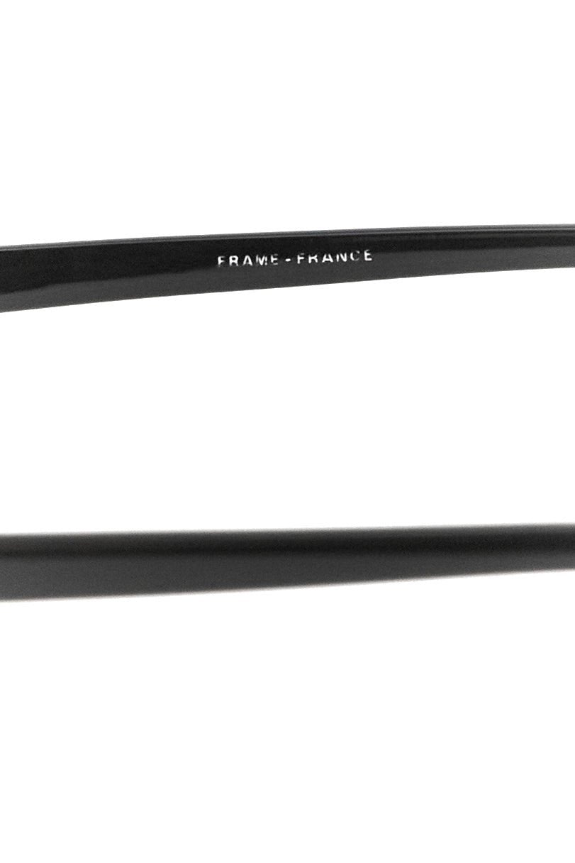 1960s FRAME FRANCE EYEGLASS ROUND BLACK - OPT-762