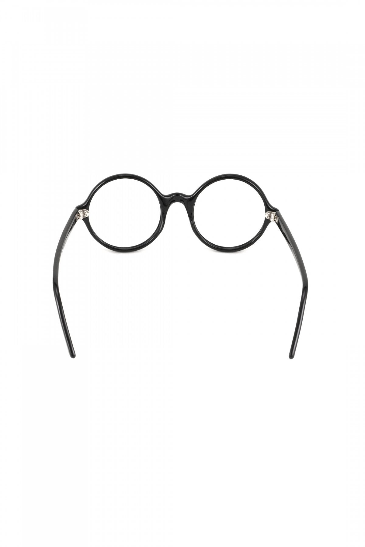 1960s FRAME FRANCE EYEGLASS ROUND BLACK - OPT-762