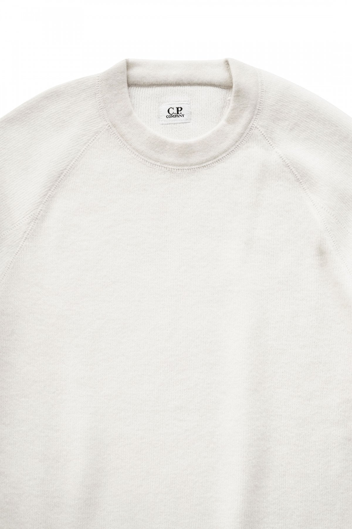 C.P.COMPANY - LAMBSWOOL DOUBLE KNIT - GAUZE WHITE