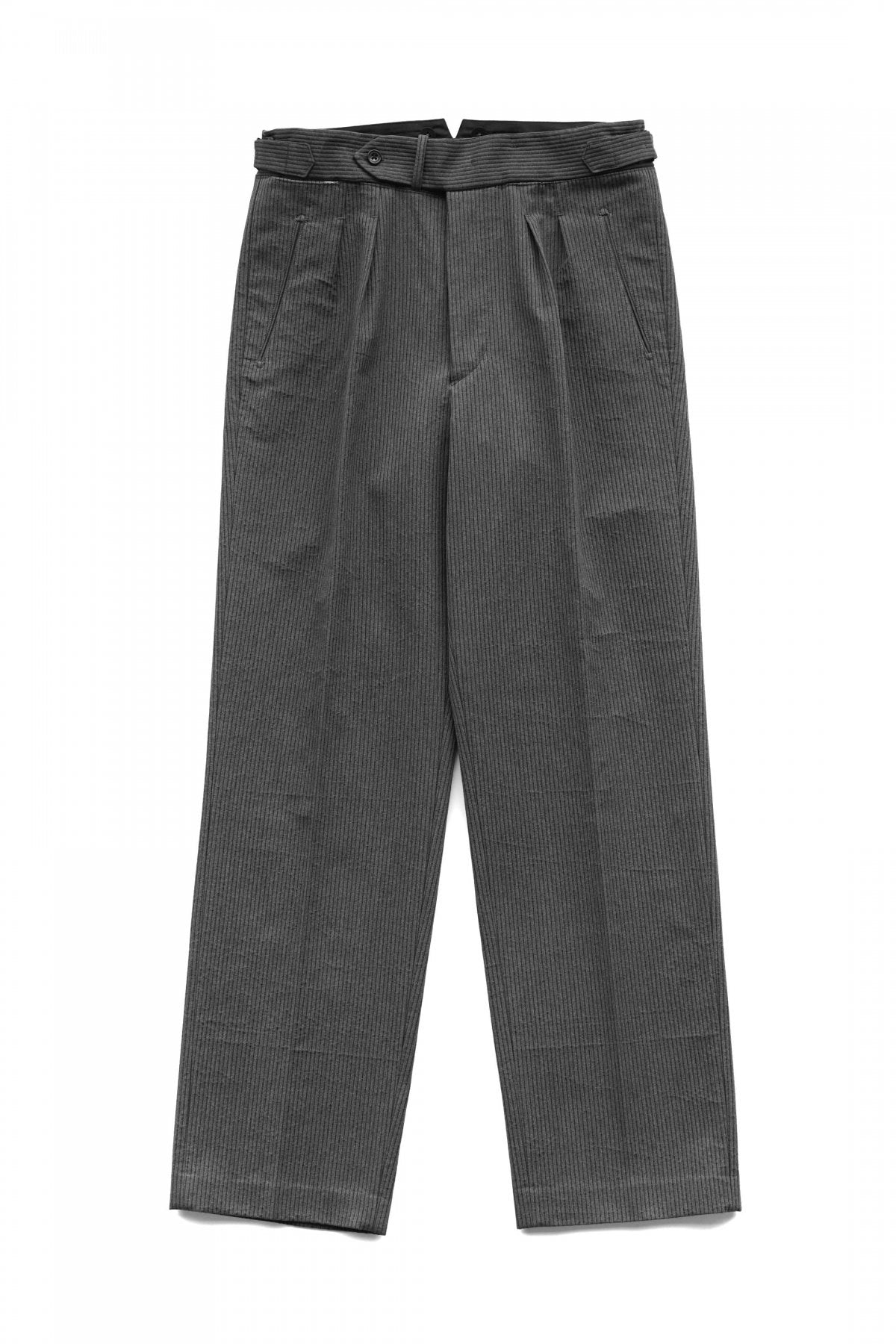 OLD JOE ★★★ - EXCLUSIVE DOUBLE-PLEATED SMARTY TROUSER - PEWTER PIQUE