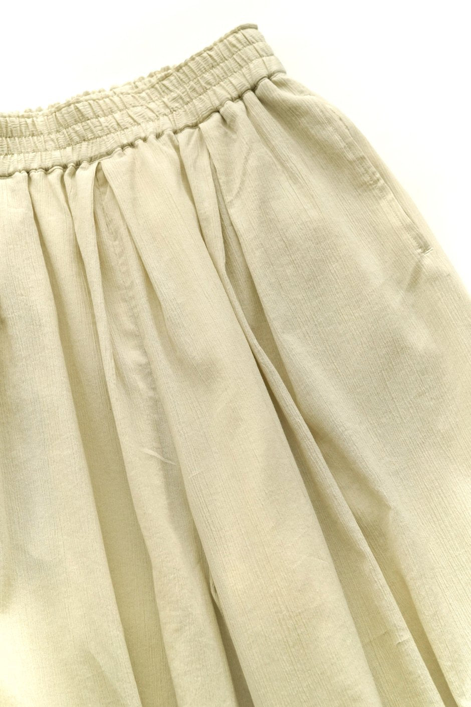 WRYHT- GATHERED WAIST FOLK TROUSER - NATURAL