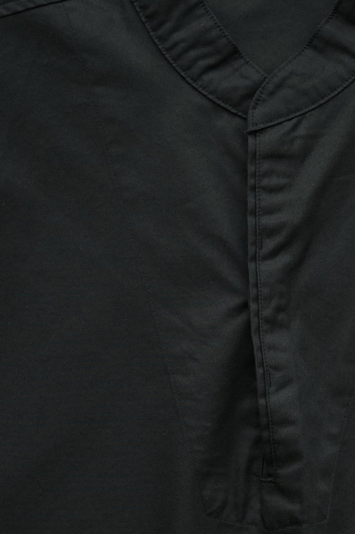 Porter Classic - GABARDINE STAND COLLAR VEST - BLACK