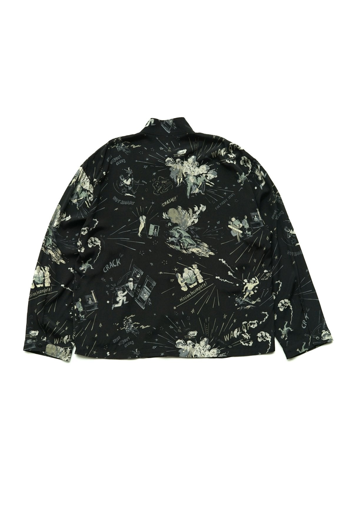Porter Classic - 落ちこぼれスパイALOHA CHINESE SHIRT (THE MISFIT SPIES) - BLACK