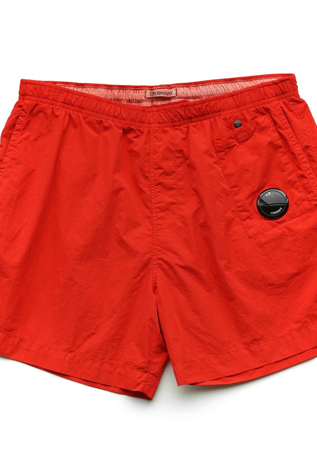 C.P. COMPANY - FLATT NYLON BEACH SHORTS - FIERY RED