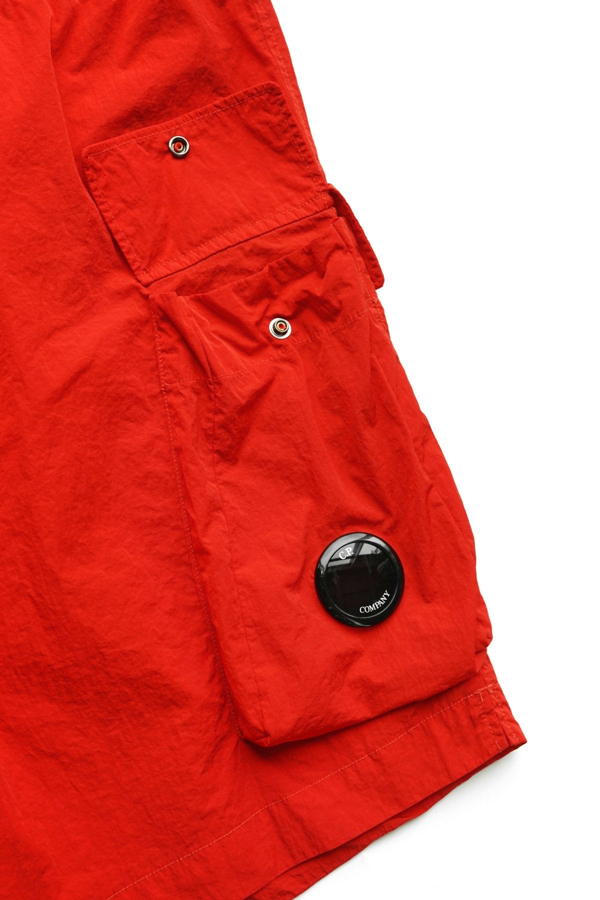 C.P. COMPANY - CHROME BEACH SHORTS - FIERY RED