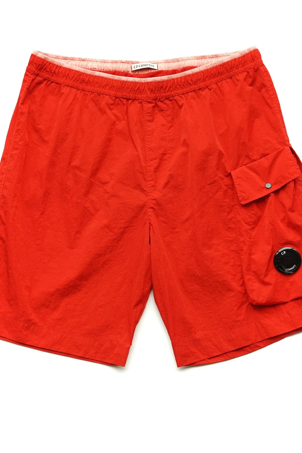 C.P. COMPANY - CHROME BEACH SHORTS - FIERY RED