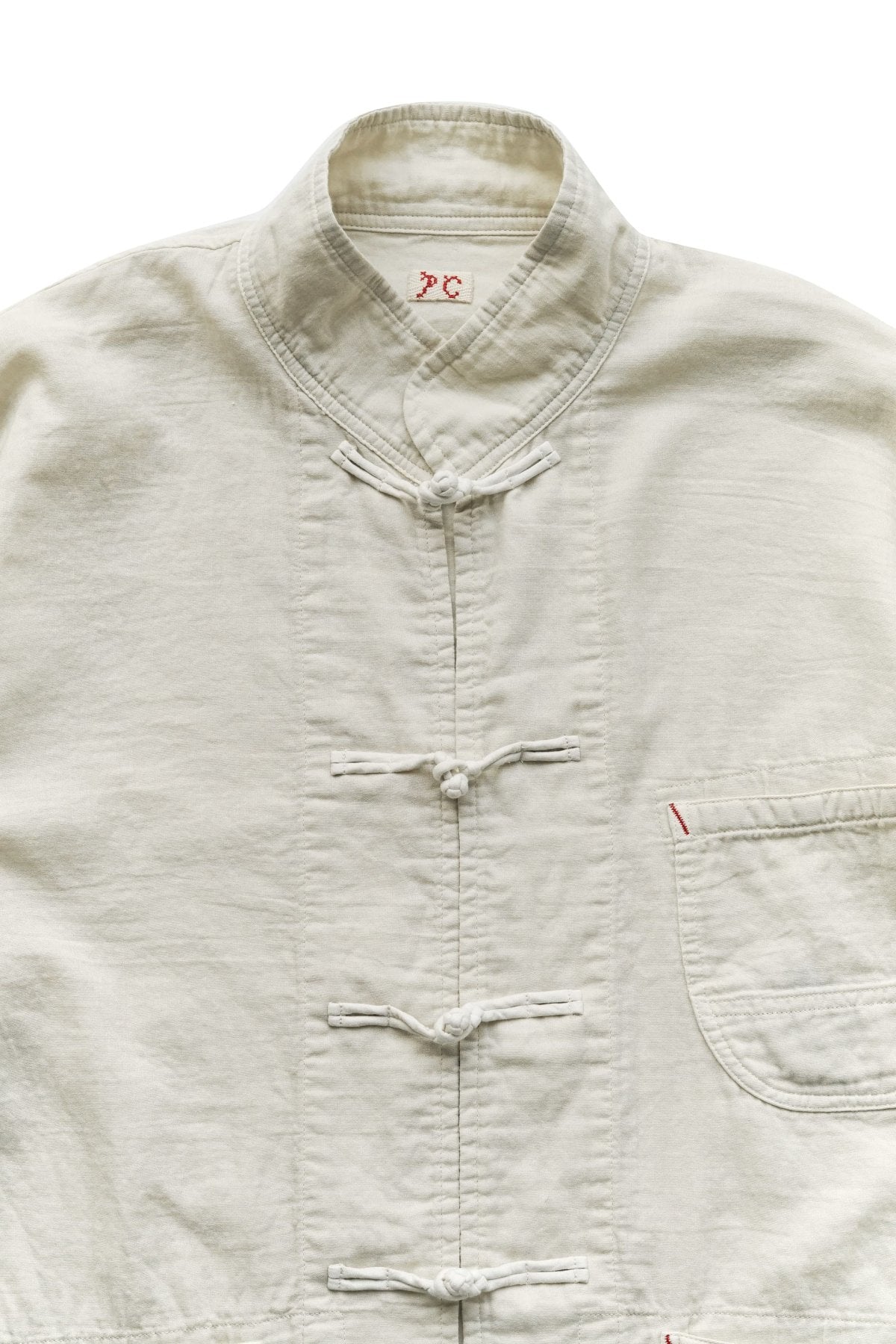 Porter Classic - GAUZE CHINESE JACKET - OFF WHITE