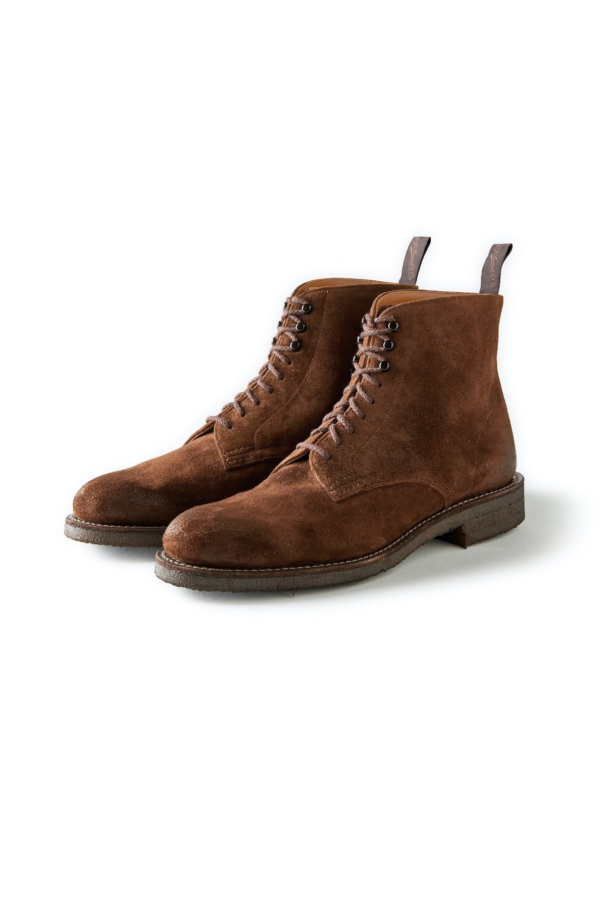 OLD JOE - "The Hunter" DISTRESSED SUEDE UNKLE BOOTS - WALNUT