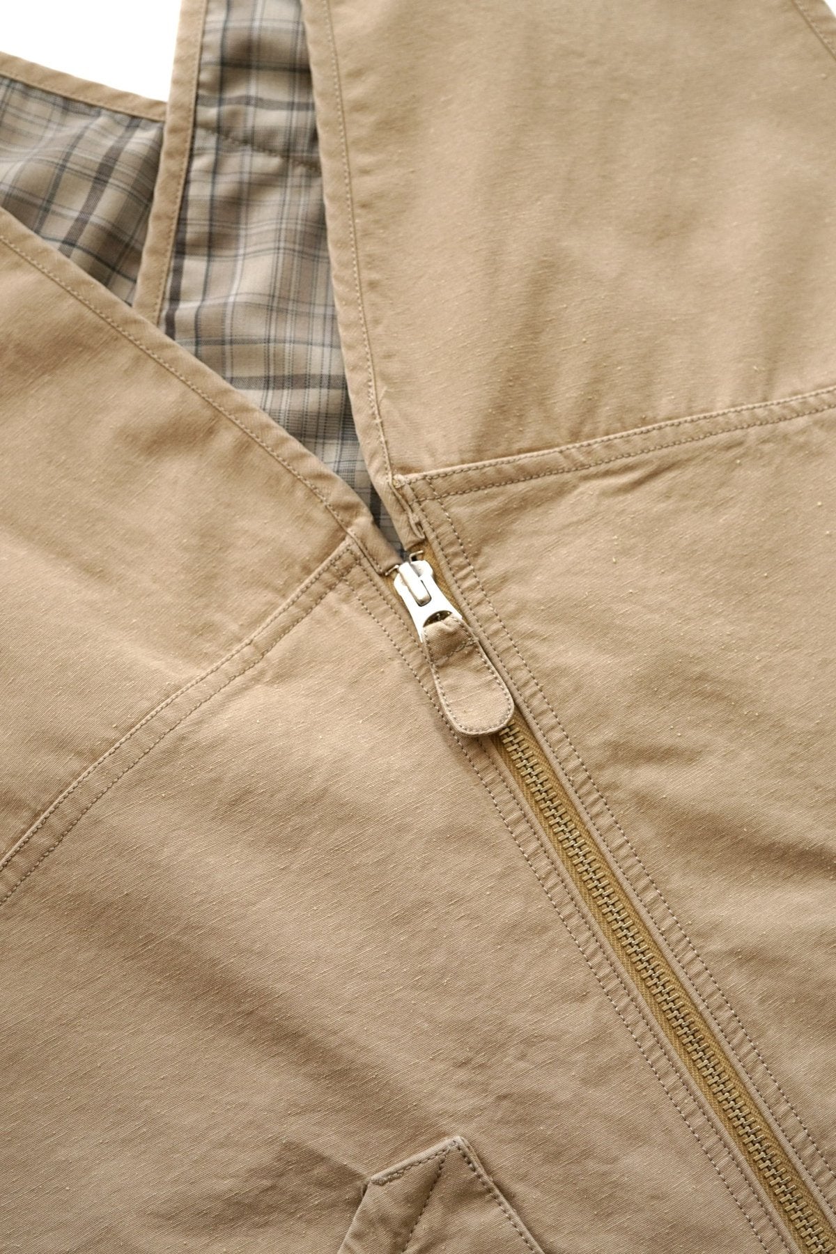 OLD JOE - PATINA NEP CLOTH FILED VEST - DUNE