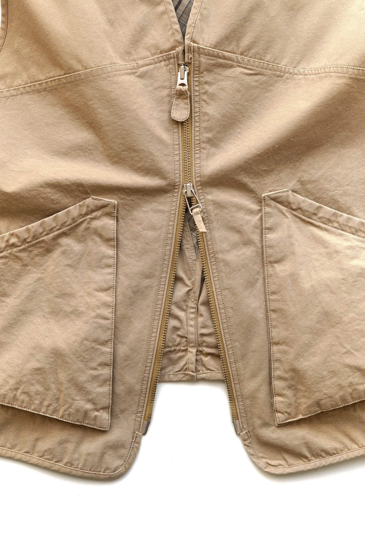 OLD JOE - PATINA NEP CLOTH FILED VEST - DUNE