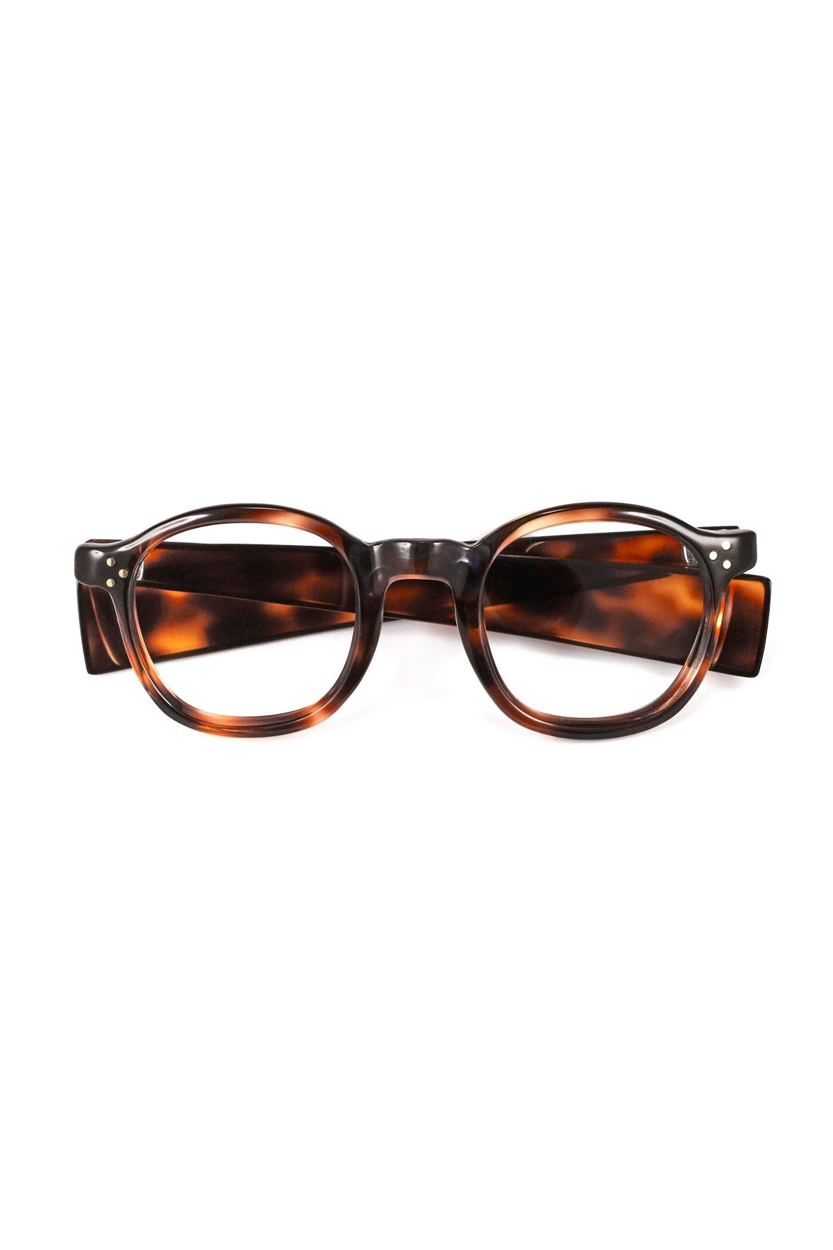 SPECIAL 1940s HAND MADE FRANCE VINTAGE EYEGLASS 3DOT WELLINGTON - OPT-890