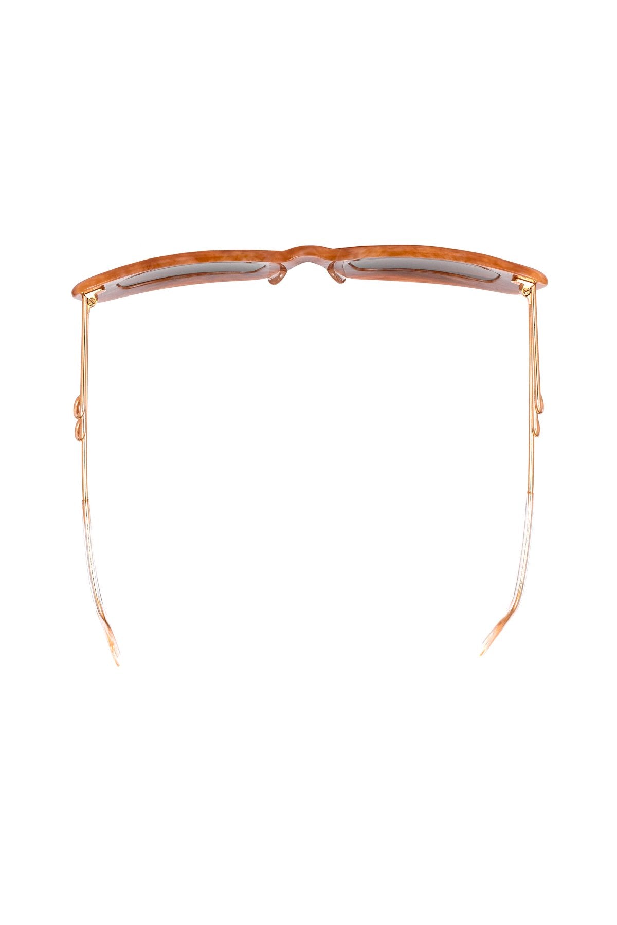 1960s BRITISH HAND MADE SUNGLASS GRAIN WOOD - OPT-917