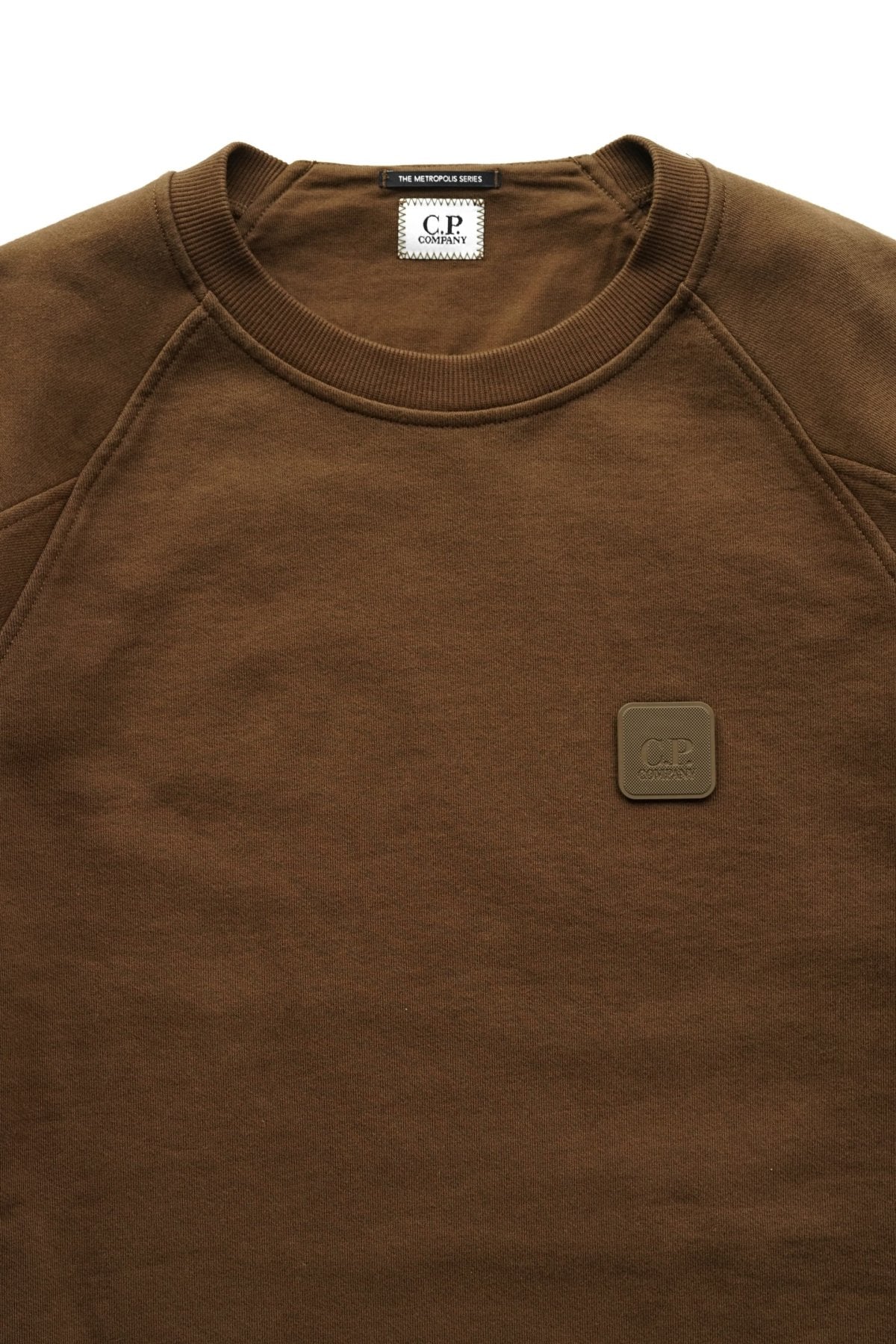 C.P. COMPANY - DIAGONAL RAISED FLEECE SWEATSHIRT - PARTRIDGE BROWN