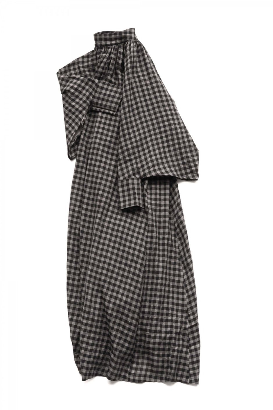 toogood - THE FALCONER DRESS - WOOL COTTON CHECK - SMOKE