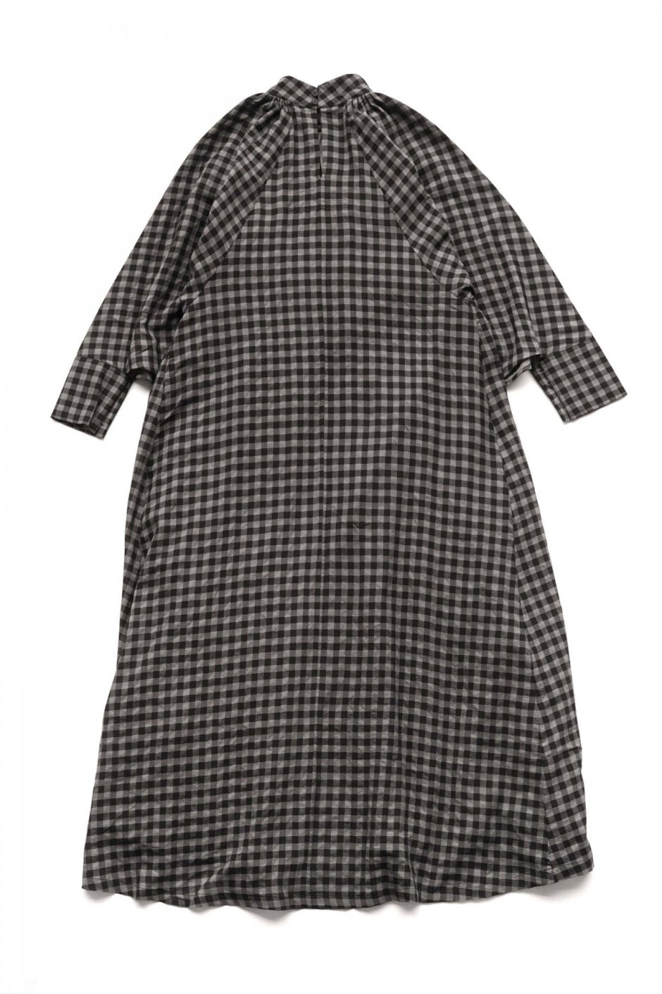 toogood - THE FALCONER DRESS - WOOL COTTON CHECK - SMOKE