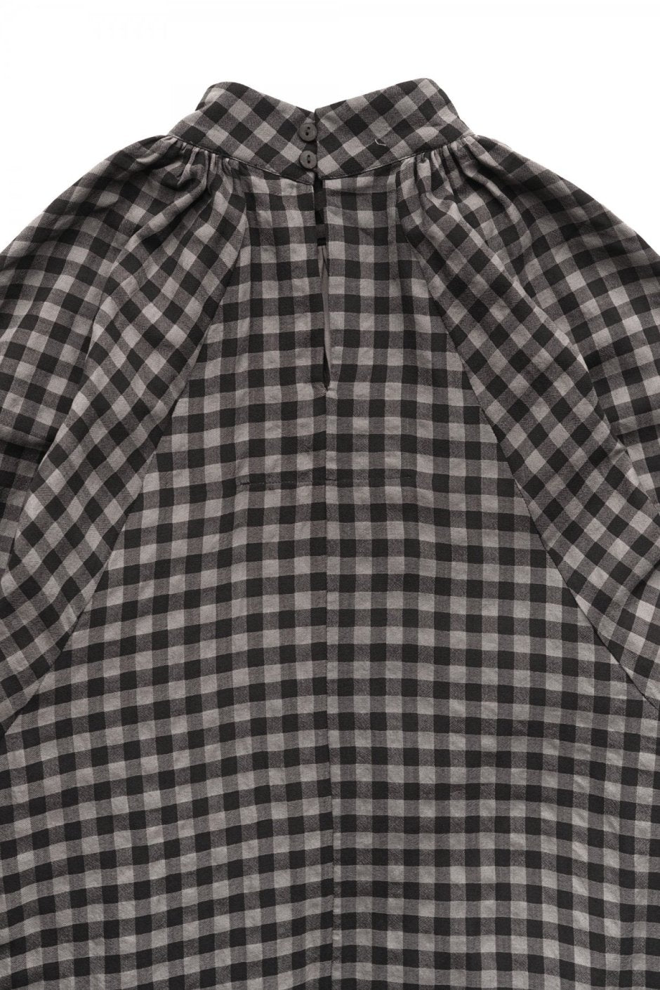 toogood - THE FALCONER DRESS - WOOL COTTON CHECK - SMOKE