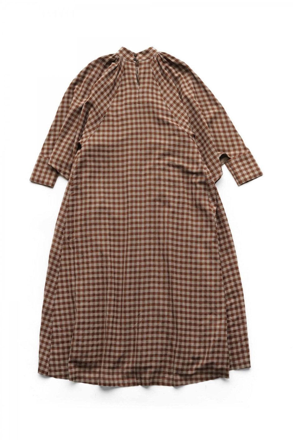 toogood - THE FALCONER DRESS - WOOL COTTON CHECK - TAWNY