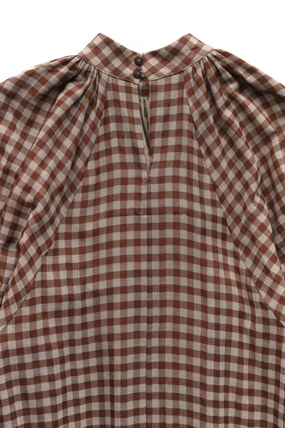 toogood - THE FALCONER DRESS - WOOL COTTON CHECK - TAWNY