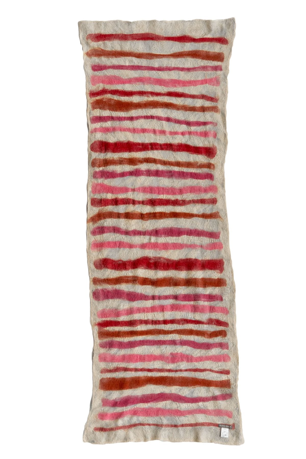 SILVANA MANETTI - SILK CASHMERE STOLE - RULER TNT LIGHT GRAY/PINK/RUST No.54