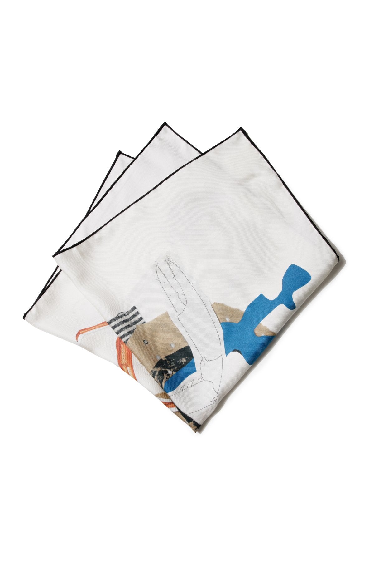 toogood - THE COLLECTOR SCARF - SILK TWILL CRAB COLLAGE