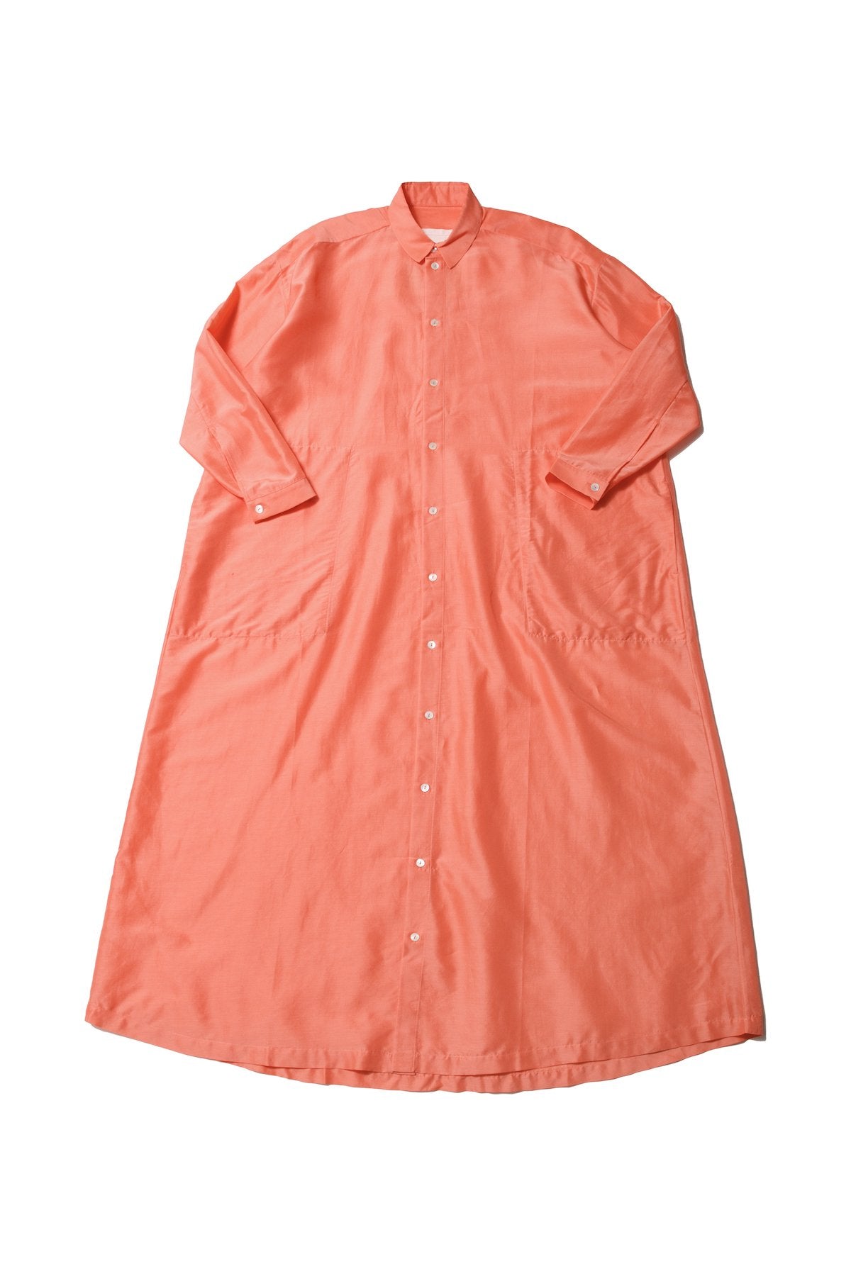 toogood - ★★★ THE DRAUGHTSMAN DRESS - COTTON SILK - BUOY ORANGE
