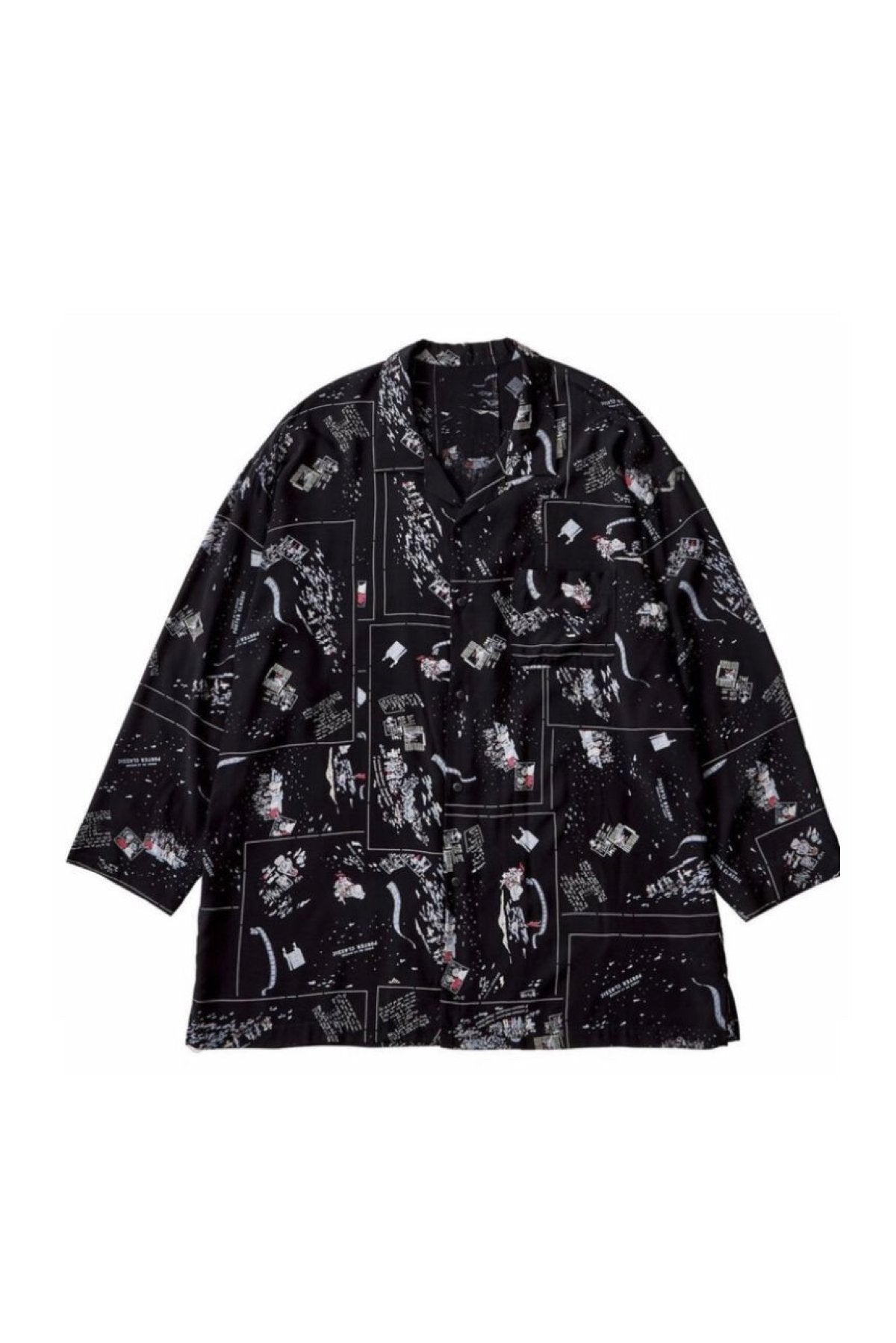 Porter Classic - ALOHA LONG SHIRT FRENCH FILM - BLACK