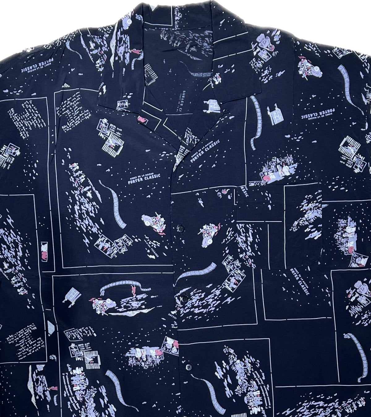 Porter Classic - ALOHA SHIRT FRENCH FILM - BLACK