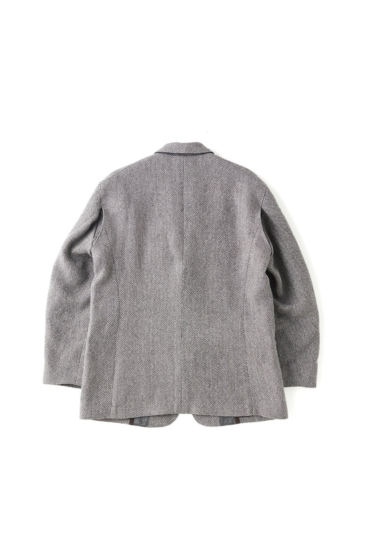○OLD JOE - NOTCHED - RAPEL GENTS BLAZER - FANCY HERRJNGBONE(LIGHT GREY)
