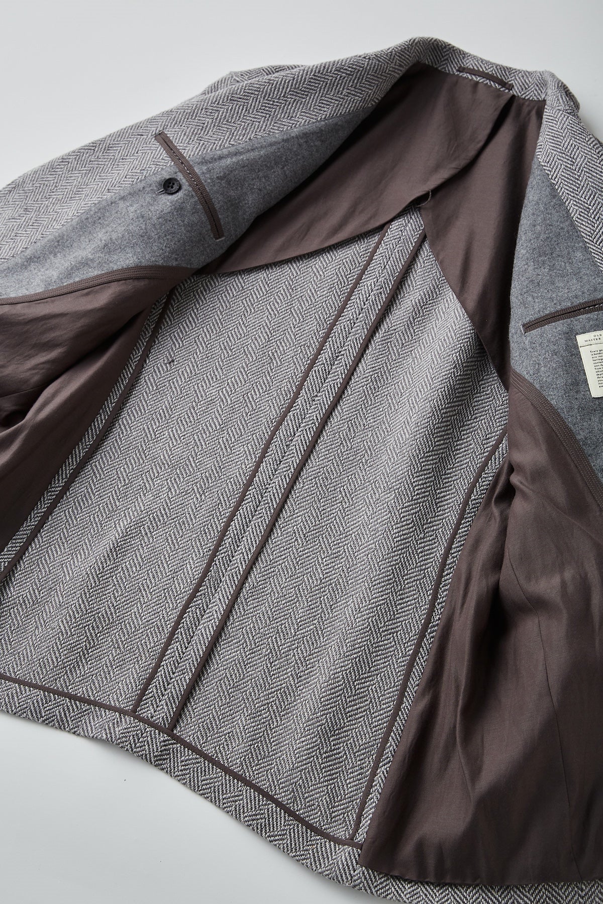 ○OLD JOE - NOTCHED - RAPEL GENTS BLAZER - FANCY HERRJNGBONE(LIGHT GREY)