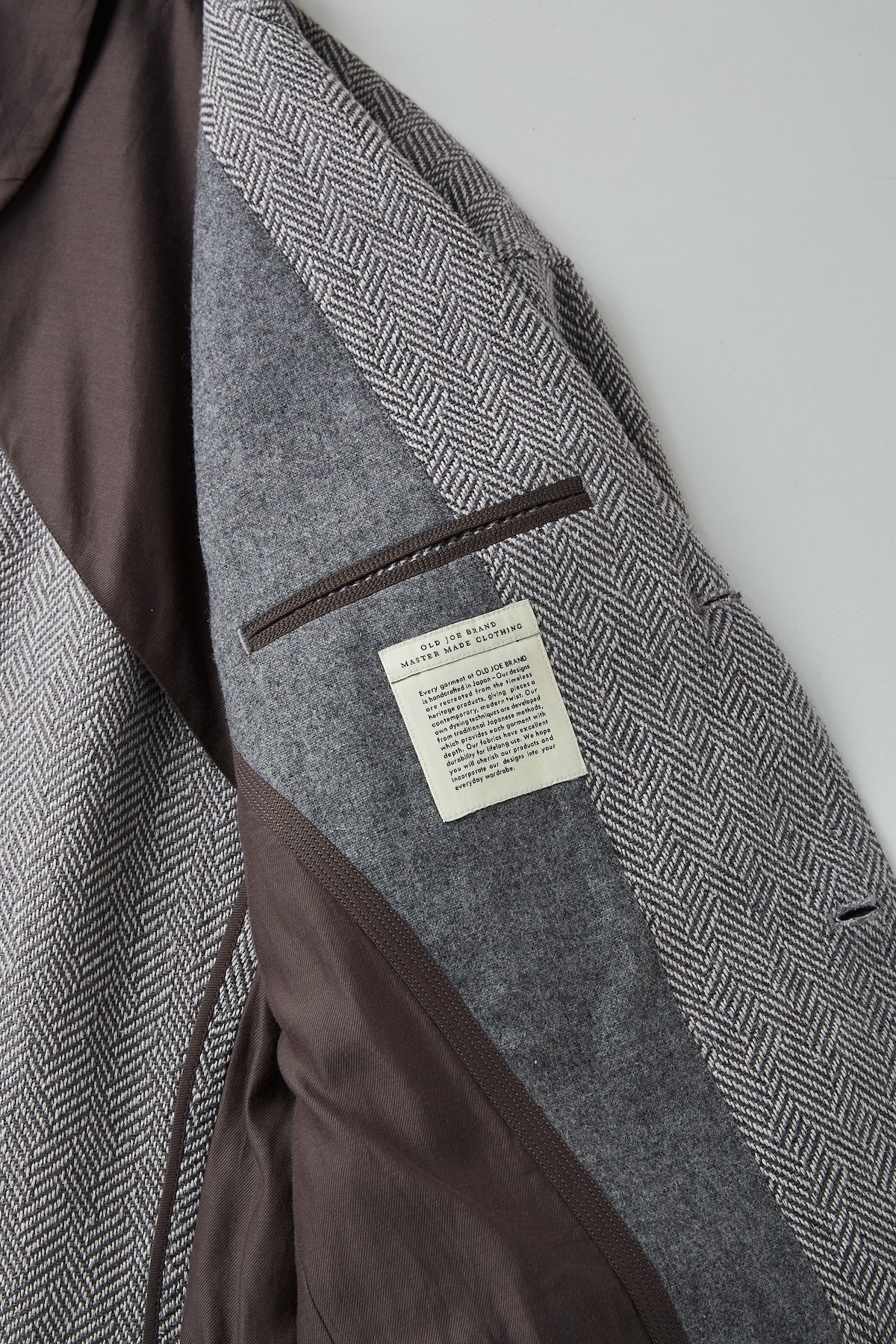 ○OLD JOE - NOTCHED - RAPEL GENTS BLAZER - FANCY HERRJNGBONE(LIGHT GREY)