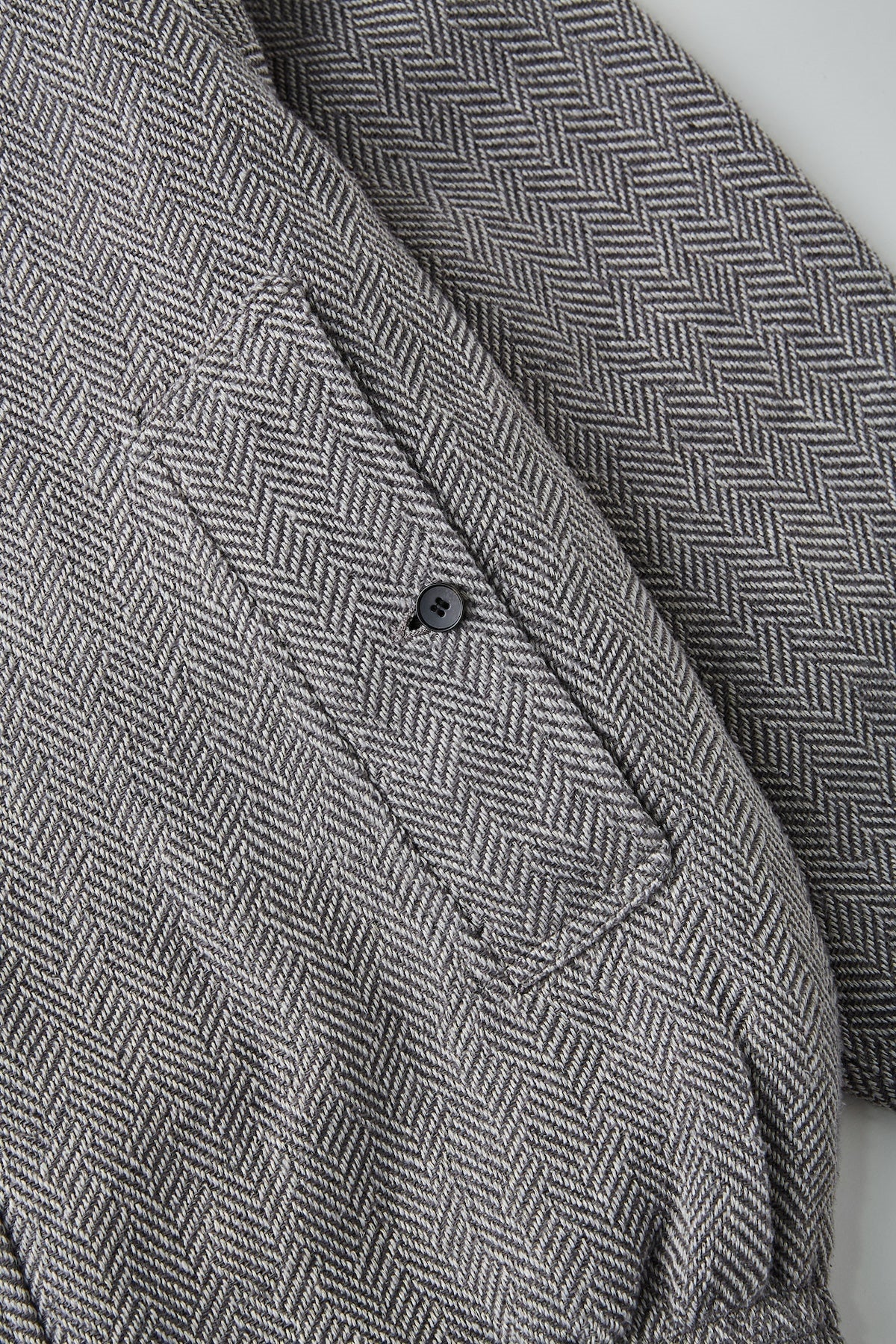 ●OLD JOE - ROUND-COLLAR MOTORING JACKET - FANCY HERRINGBONE
