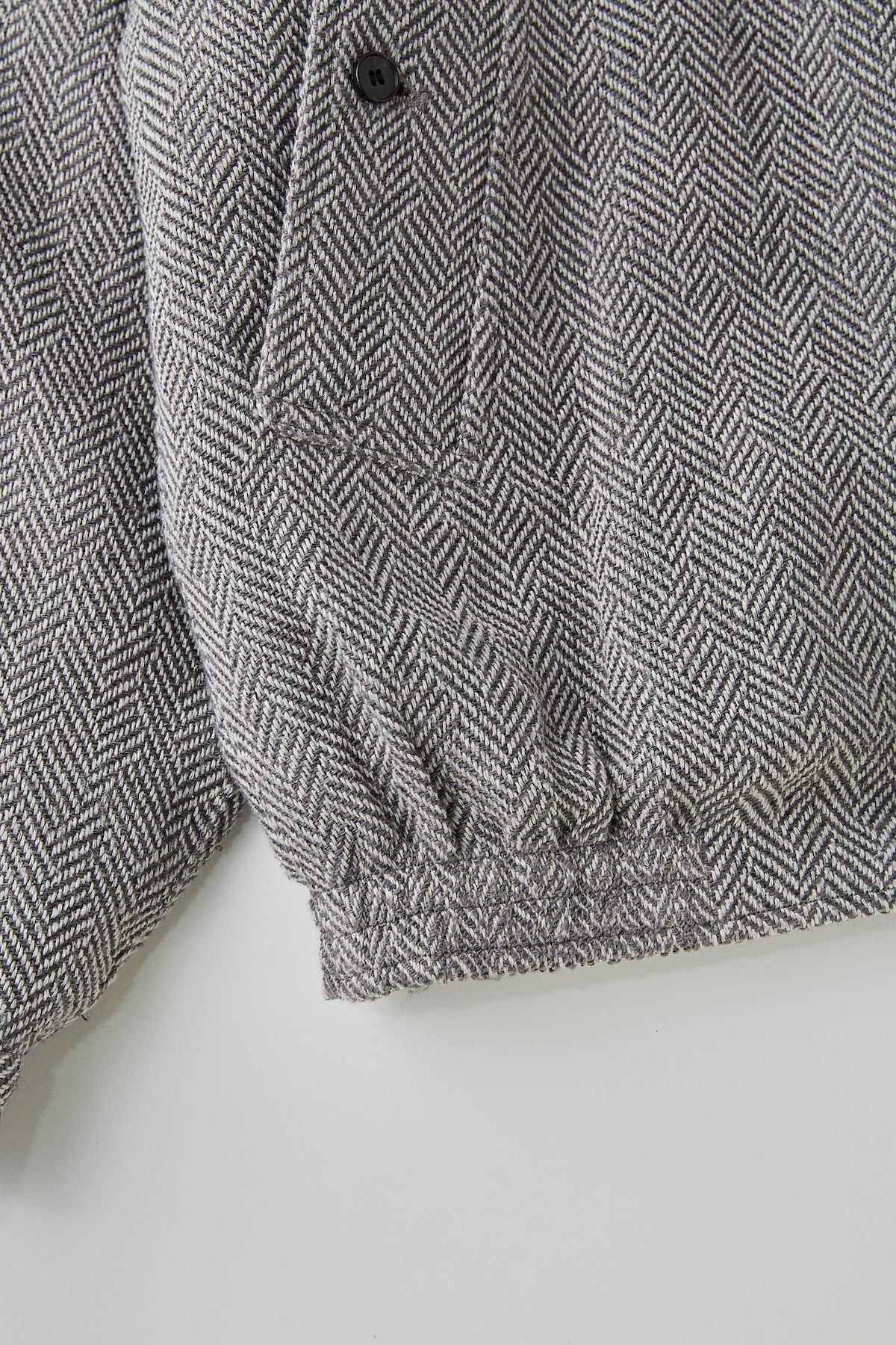 ●OLD JOE - ROUND-COLLAR MOTORING JACKET - FANCY HERRINGBONE