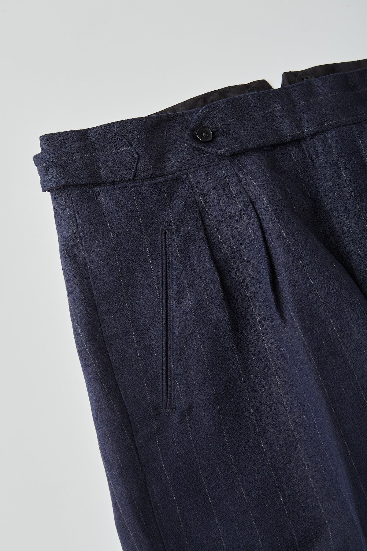 ●OLD JOE - DOUBLE-PLEATED SMARTY TROUSER - NOCTURNE STRIPE