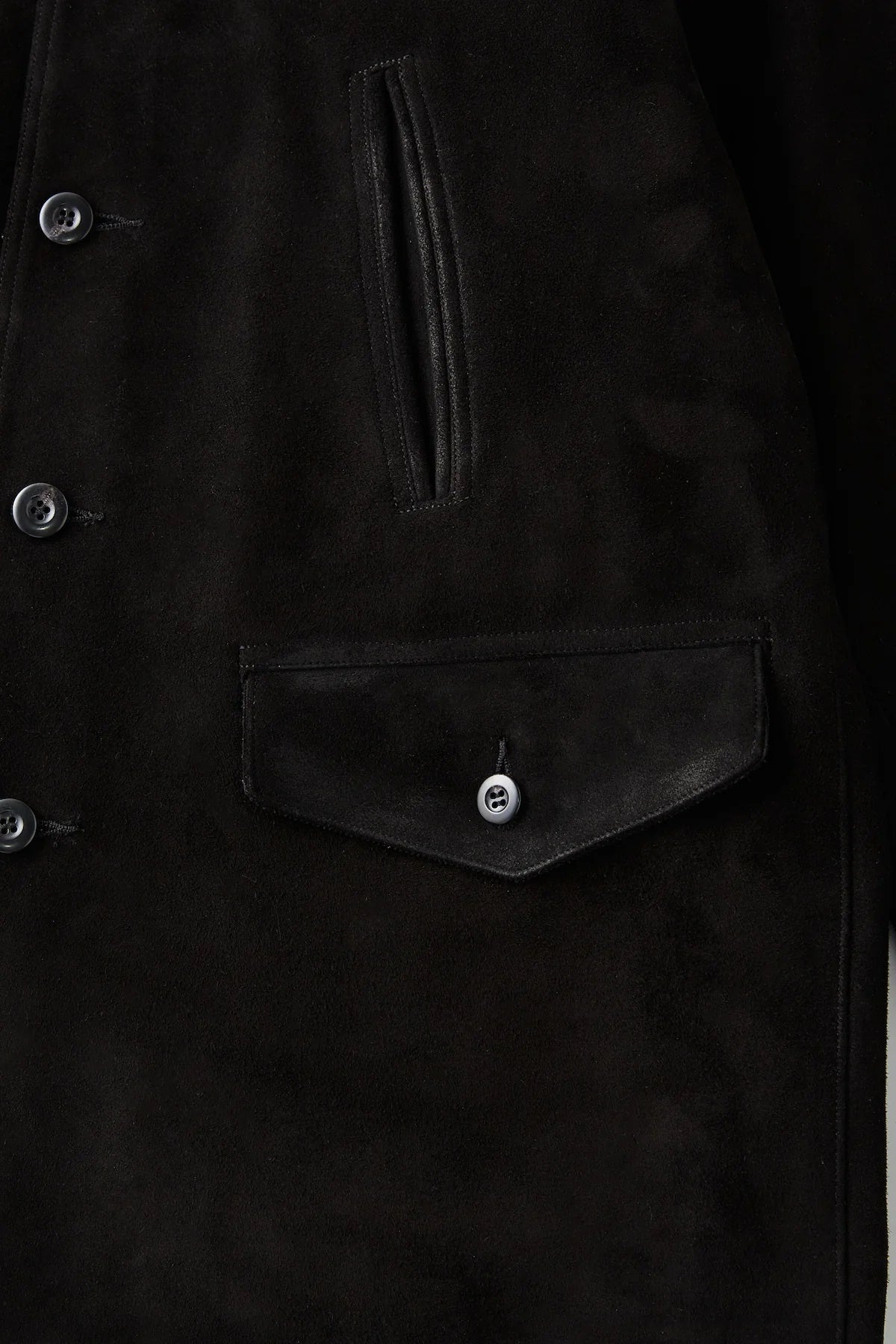 ○OLD JOE - PATINA DEERSKIN AUTOMOBILE COAT - PATINA BLACK SUEDE