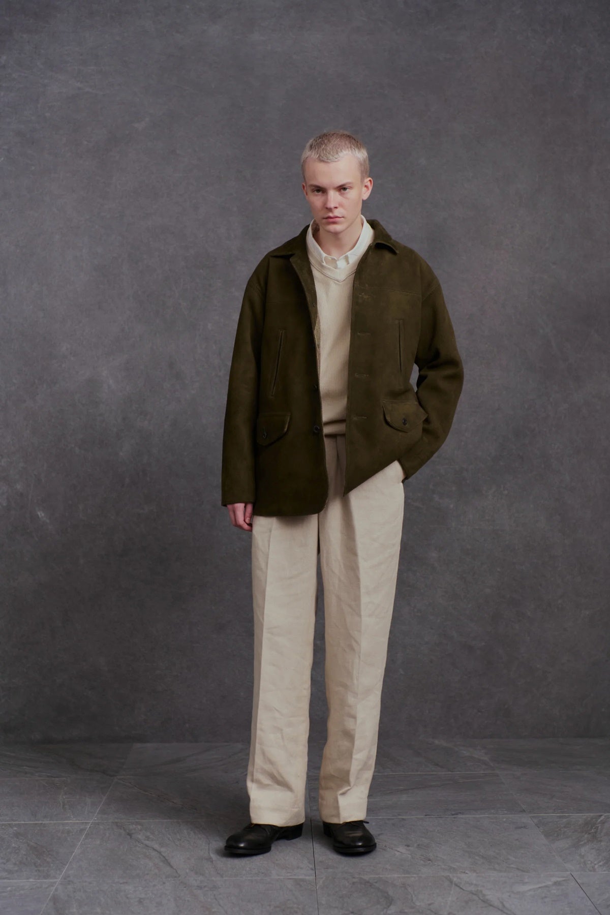 ○OLD JOE - PATINA DEERSKIN AUTOMOBILE COAT - PATINA OAK SUEDE